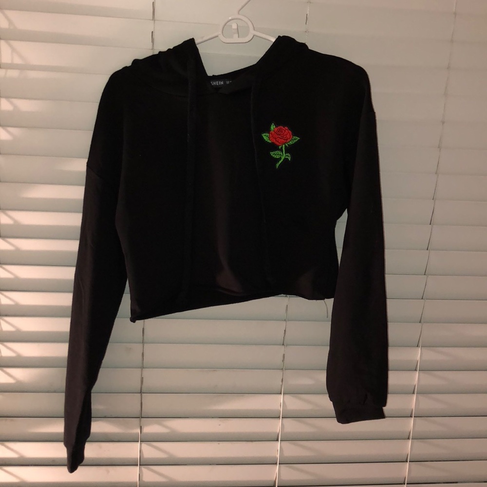 Cropped Rose hoodie